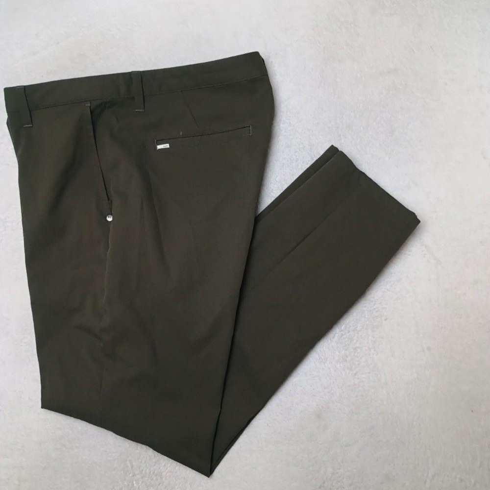Vuori Pant Men 36x30 Green Cascade Tech Chino Slim Polyester Casual Stretch Work